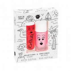 Nailmatic KIDS Rollette Nail Polish Duo Set Nagų lako ir lūpų blizgio rinkinys Online Sale