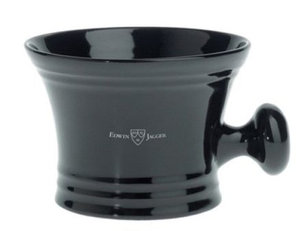 Edwin Jagger RN46 Shaving Bowl Porcelianinis skutimosi dubenėlis su rankenėle (juodas) Fashion