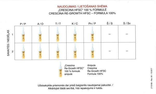 CRESCINA TRANSDERMIC RE-GROWTH HFSC 100% plaukų ataugimą skatinančios ampulės MOTERIMS, 500 stiprumo, 20 vnt. +dovana plaukų šampūnas Online Sale