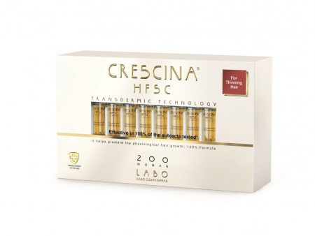 CRESCINA TRANSDERMIC RE-GROWTH HFSC 100% plaukų ataugimą skatinančios ampulės MOTERIMS, 200 stiprumo, 20 vnt. +dovana plaukų šampūnas Online now