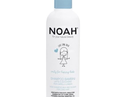 Noah Kids Shampoo Milk And Sugar For Long Hair Vaikiškas šampūnas su pienu ir cukrumi ilgiems plaukams, 250 ml For Sale