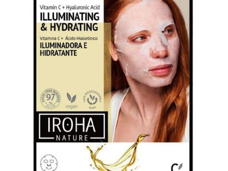 Veido kaukė Iroha Vitamin C + Hyaluronic Acid Illuminating & Hydrating Mask su vitaminu C ir hialurono rūgštimi, 20 ml Supply